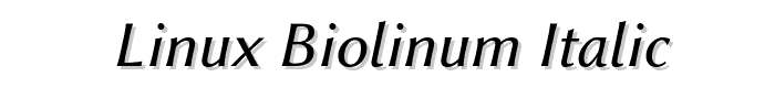Linux Biolinum Italic police